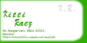 kitti racz business card